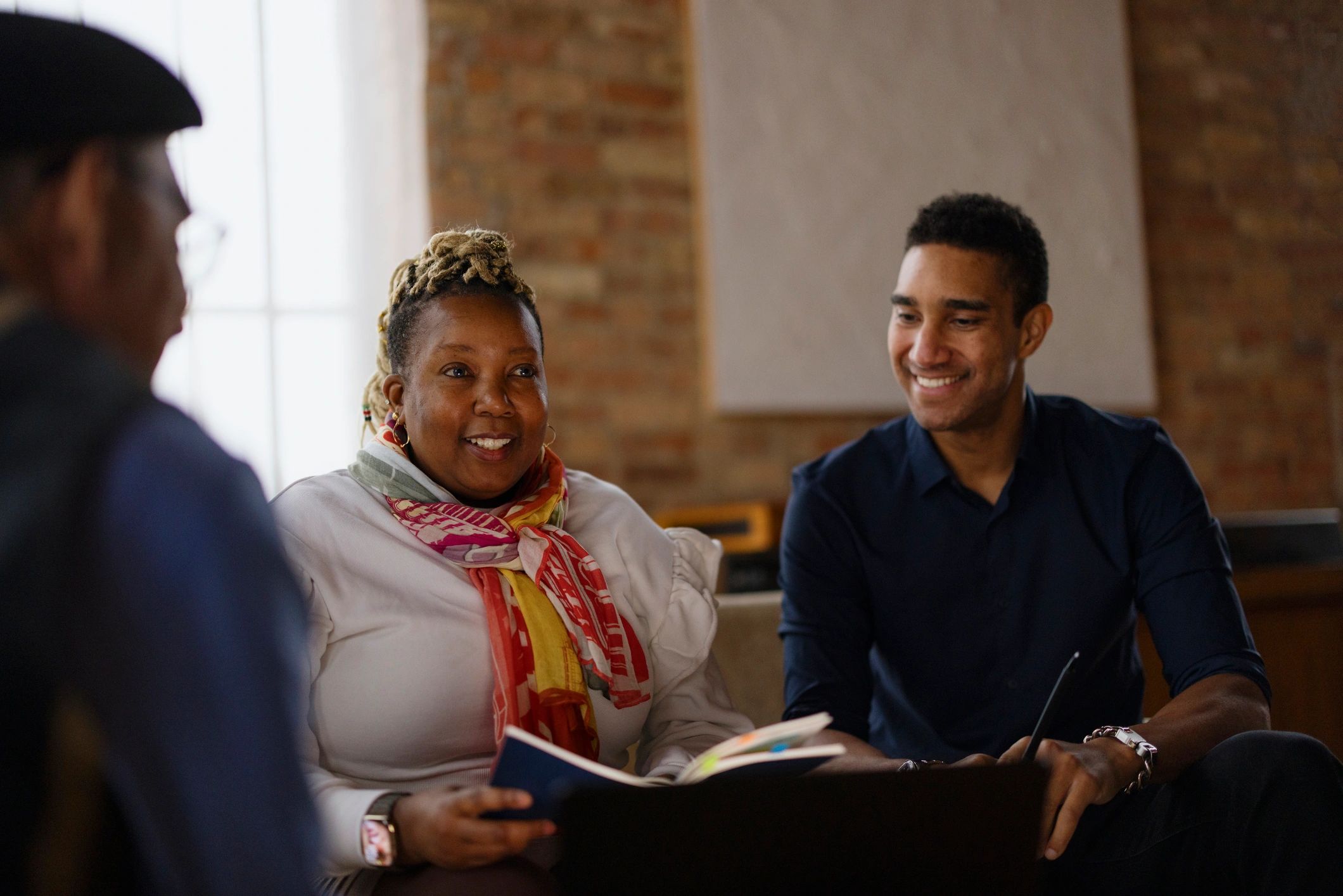 Diverse team in a discussion meeting